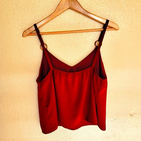I Joah Flowy Top, Size Medium Wine, Burgundy NEW Camisole Strappy Top - Picture 7 of 11